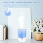 MADETEC Humidifiers for Bedroom Home,5.5L Smart Cool Mist Air Humidifier Ultrasonic Baby Room Humidifer with Top Fill Function, 4 Layers Filter, Remote, Adjustable Mist, Auto Shut-Off and LED Display?430 sq? (4L)