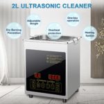 2L Upgrade Ultrasonic Cleaner for Professional Jewelry Optical Shops ?60W Professional Dual Frequency Jewelry Cleaner?28khz Protective Cleaning, 40khz Efficient Cleaning
