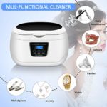 Ultrasonic Cleaner, Professional Ultrasonic Jewelry Cleaner 20 Ounces(600ML) with Five Digital Timer, Watch Holder,Cleaning Basket, SUS Tank for Cleaning Eyeglasses, Ring,Watches, Dentures