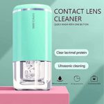 UpaClaire Ultrasonic Contact Lens Cleaner, Intelligent Cleaning Machine for Soft and Rigid (RGP) Contact Lenses, Green