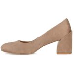 Journee Collection Women’s Michelle Pump Taupe 8 Medium Womens US