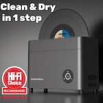 HumminGuru Ultrasonic Vinyl Record Cleaner-Professional 40kHz Ultrasonic LP Cleaning with Auto Drying,350ml Capacity,Air and Water Filters Included,1Y Warranty. (HG01 with 7”&10” Record Adapters)