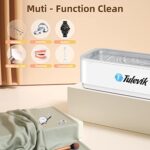 Tulevik Ultrasonic Jewelry Cleaner, Portable Ultrasonic Cleaner with Stainless Steel Tank for Jewelry, Eyeglass, Watches Diamonds, Coins, 45KHz Cleaner Ultrasonic Machine (625ml)