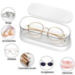 Villalive Hyper Jewelry Cleaner, Ultrasonic Cleaning Machine, 450ML High Capacity Cystal Clear Tank, Portable Household Silver Cleaner for Ring, Earing, Glasses, Cosmetic Brush, Watches, Coins White
