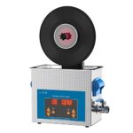 Ultrasonic Cleaner 6L Ultrasonic Vinyl Record Cleaner with Bracket for Wash 7-12 Inch LP EP Discs (Color : 1860QTD and VC02)