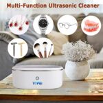 Ultrasonic Cleaner, Ultrasonic Jewelry Cleaner, Portable Ultrasonic Cleaning Machine, 45KHz Ultrasonic Glasses Cleaner with 330ml SUS304 Tank for Cleaning Glasses, Jewelry, Watches, Rings