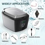 VLOXO Ultrasonic Cleaner Machine with Digital Timer Watch Stand CD Rack 750ML 42000Hz Professional Sonic Cleaner for Jewelry Glasses Watches CD DVD – Grey