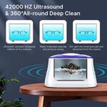 Ultrasonic Jewelry Cleaner – Silver Jewelry Cleaner Ultrasonic Machine for All Jewelry Professional Home Ultrasonic Cleaner Machine for Rings Eyeglasses Watches Ring Cleaner Dentures Coins Tools