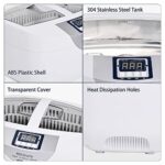 Professional Ultrasonic Cleaner with Heater 160 Watts 2.5 Liters for Dental Carb Parts Jewelry Dentures Also Good for Home Use