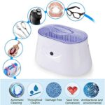 Ultrasonic Jewelry Cleaner Ultrasonic Cleaner Machine Household Cleaner Ultrasound Machine for Electric Shavers, Eyeglasses, Watches, Rings, Necklaces, Coins, Dentures (650ML, 40kHz)