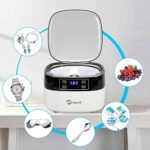 ONEZILI Ultrasonic Jewelry Cleaner, 650ml Portable Ultrasonic Glasses Cleaner Machine with Degas and 5 Digital Timer, for Cleaning Eyeglasses, Jewelry, Rings, Silver and Watches
