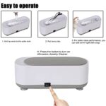 Ultrasonic Jewelry Cleaner,250 ML Portable Professional Household Ultrasonic Cleaning Machine for Jewelry for Cleaning Jewelry,Ring,Necklaces,Eyeglass,Watches,Razors,Makeup Brush,Coins, Dentures,Toys