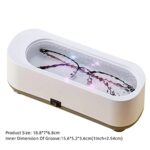 2022 Newest Ultrasonic Jewelry Cleaner Portable and Low Noise Ultrasonic Machine for Jewelry Super Multifunctional Cleaning Box for Eye Glasses, Watches, Earrings, Ring, Necklaces, Coins, Razors