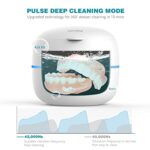 Voraiya®Ultrasonic Denture Cleaner with U-V-C LED Light, 42kHz Ultrasonic Cleaner Machine, Pulsating Cleaning Mode in 5 Minutes for Dentures, Nightguards, Retainers, Aligners at-Home or Travel Use