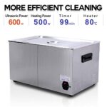 Ultrasonic Cleaner 30L, ONEZILI Industrial Large Heated Ultra Sonic Cleaner, 600W Carburetor Cleaner Machine with Drainage System for Metal Parts, Carburetor, Fuel Injector, Brass, Motor Repair Tools