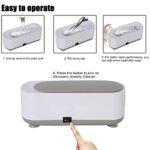 Ultrasonic Jewelry Cleaner – Protable Professional Ultrasonic Cleaner Machine for Jewelry, Ring, Silver, Retainer, Eyeglass, Watches, Coins
