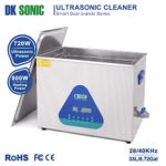 DK SONIC Ultrasonic Cleaner with Digital Timer and Basket for Lab Tools, Military Supplies, Metal Parts, Carburetor, Fuel Injector, Brass, Auto Parts, Engine Parts, etc (33L, 110V)