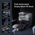 roborock S7 MaxV Ultra Robot Vacuum and Mop, Auto Mop Washing, Self-Emptying, Self-Refilling, ReactiveAI 2.0 Obstacle Avoidance, 5100Pa Suction, App Control, Works with Alexa(RockDock Ultra Series)