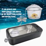 Ultrasonic Cleaner Basket Stainless Steel Jewelry Steam Cleaner Baskets Sonic Jewelry Cleaning Solution Holder Mesh Ball Cleaner with Lock and Metal Pendant Hook for Cleaning Jewelry 3Pcs (3)