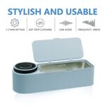ONEZILI Glasses Ultrasonic Cleaner, Low Noise Timer Mini Portable for Cleaning Jewelry Watches Eyeglasses Ring Coins Retainer Professional Ultrasonic Glasses Cleaner Machine