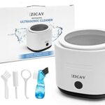 ZICAV® Professional Ultrasonic Denture Cleaner Machine– Retainer Cleaner Machine, Mouth Guard, Aligner – Ultrasonic Dental Cleaner for all Dental Appliances, Brush Kit, 180 ML.