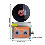 Ultrasonic Vinyl Record Cleaner LP Record Cleaning Machine Disc Washer, Clean 1-6 Vinyl Records One time, Deep Cleaning, Digital Timing Function, with Electric Washing Bracket (with Heating)