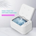 Ultrasonic Cleaner for Retainer Dentures: Ultrasonic Cleaner with Independently Selectable Cleaning Modes for Aligner, Mouth Guard, Whitening Trays, 46kHz 200ML Portable Jewelry Cleaner