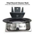 UPQRSG Vinyl Record Ultrasonic Cleaner Rack, Clean Vinyl Record Washer, Electric Record Disc Washer Cleaning Spin Rack, Aluminium Alloy Record Cleaner Rack, 100?240V(US)
