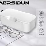Ultrasonic Jewelry Cleaner, Glasses Ultrasonic Cleaner 550ml with SUS 304 Tank, 48KHz, 25W, Portable Jewelry Ultrasonic Cleaner for Rings Eyeglasses Watches Denture Makeup Brush Razors