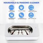 Ultrasonic Jewelry Cleaner, Portable 45KHz Ultrasonic Cleaner Machine for All Jewelry, Ring, Earrings, Necklace, Retainer, Eyeglass, Watches, Coins, Razors