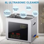 Olenyer Dual-Frequency Ultrasonic Cleaner Machine 6L lab Professional Ultra Sonic Glasses Cleaning hypersonic Heated Large Carburetor for Diamonds,Eyeglass,Ring,Food,Gun Parts,Watches,Denture
