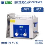 DK SONIC Ultrasonic Cleaner – Ultrasonic Carburetor Cleaner,Sonic Cleaner,Ultrasound Gun,Lab Tool,Carburetor,Engine Parts Cleaning Machine with Encoded Timer and Heater(3.96Gal-15L)