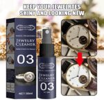 Jewelry Cleaner Watch Rings Cleaning Spray, Liquid Jewelry Cleaner for Silver, Gold,Sterling Silver,Jewelry Cleaner Color Protection Cleaning Solution