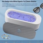 Giorkecl Ultrasonic Jewelry Cleaner with Purple Ray Cleaning Technology – Powerful Cleaning for Jewelry, Glasses, Watches,Shaver, and More – Gentle and Safe Cleaning – Versatile Sonic Cleaner Machine