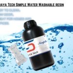 Siraya Tech Simple Water Washable 3D Printer Resin – Low Odor, Easy to Print, High Precision 405nm LCD UV-Curing Aqua Resin – Ideal for 8K Capable LCD, DLP 3D Printers – Tough and Clear (1kg)