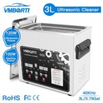 VMBQRTI Ultrasonic Cleaner 3L, Upgraded Adjustable Frequency 6 Gears Mode Ultrasonic Jewelry Cleaner, Professional Dental Pod Glasses Cleaner Machine with Digital Timer & Heater, Tweezers and Gloves