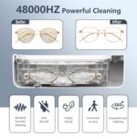 Jewelry Cleaner Stainless Steel Ultrasonic Cleaner Deep Cleaning Machine for All Jewelry Eye Glasses, Necklaces Silver Gold Diamond Cleaner Solution Machine12 OZ