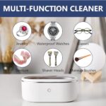 Ultrasonic Jewelry Cleaner, 45KHz Sonic Jewelry Cleaner Machine with 16OZ, Supersonic Jewelry Cleaner for Cleaning Eye Glasses, Rings, Watches, Retainers, Denture (White)