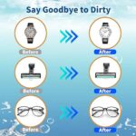 Professional Ultrasonic Jewelry Cleaner – 43kHz, 440ML Portable Household Ultrasound Cleaning Machine for Eyeglasses, Watches, Dentures, Shaver Heads
