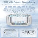 KRX Portable Professional Ultrasonic Jewelry Cleaner, 47kHz Ultrasonic Cleaner Machine with 4 Time Modes for Jewelry, Eyeglasses, All Dental, Retainer