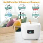 Ultrasonic Jewelry Cleaner Machine, Automatic Ultra Sonic Cleaner for Rings, Glasses, Jewelry, Portable Dentures Cleaner with Three Clean Modes 5 min /8 min /10 min – 45 kHz 225ML