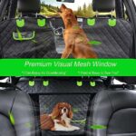 EasyHaWei Dog Car Seat Cover for Back Seat 600D Scratchproof Nonslip Durable Waterproof Cars Pet Backseat Covers with Mesh Window Dogs Hammock for Car?SUV, Truck (54″*58″)
