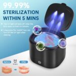 Ultrasonic Cleaner with Cleaning Tablets, U-V Retainer Cleaner Machine for Denture, Jewelry, Nightguard, 45KHZ 230ML Portable Ultrasonic Jewelry Cleaner for Professional Cleaning at Home