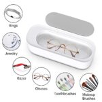 Ultrasonic Jewelry Cleaner High Frequency Vibration Rechargeability 45KHz Ultrasonic Cleaner for Jewelry, Ring, Earrings, Necklace, Eyeglass, Silver, Watches, Coins, Razors, Makeup Brush