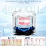 Ultrasonic Retainer Cleaner 48kHz, Denture Cleaner for Invisalign, Mouth Guard, Aligners, Braces, Portable Ultrasonic Jewelry Cleaner, 220ML/7.4OZ, 30W