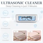 KmaxShip Ultrasonic UV Cleaner Machine for Dental Guard, Ultrasonic Jewelry Cleaner, Portable Retainer Cleaner Machine with Independently Cleaning Modes for Dentures Aligner Ring – 45kHz 500ML