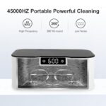Qinkada Ultrasonic Jewelry Cleaner, 400ML Professional Ultrasonic Cleaner, 4 Modes Digital Timer for Eye Glasses, Ring, Earring, Necklaces, Watch Strap, Makeup Brush, Watch Strap, Dentures, Diamonds