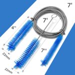 CPAP Tube Cleaning Brush-Flexible Drain Brush?Nylon Cleaner Double Ended Elastic Hose Pipe -Suitable for Most CPAP Hose Type (Blue,Brush Diameter 15mm 19mm)