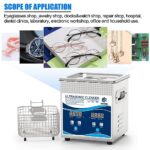GRANBO Digital Ultrasonic Cleaner Bath 1.3L 60W Degas with Heater Cleaning Jewelry Glasses Watches Spark Plug Denture