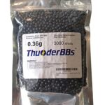 TBB0.36 ThunderBBs Airsoft BBS 0.36G, Competition Grade, Dark Grey or Brown, 3000 Rounds/Bag